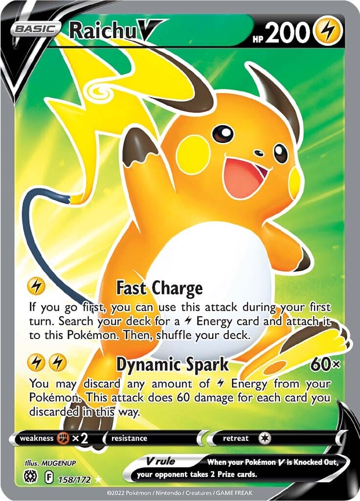 Raichu V (158/172) [Sword & Shield: Brilliant Stars] Pokemon Single Pokémon  | Multizone: Comics And Games
