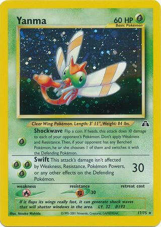 Yanma (17/75) [Neo Discovery Unlimited] Pokemon Single Pokémon  | Multizone: Comics And Games