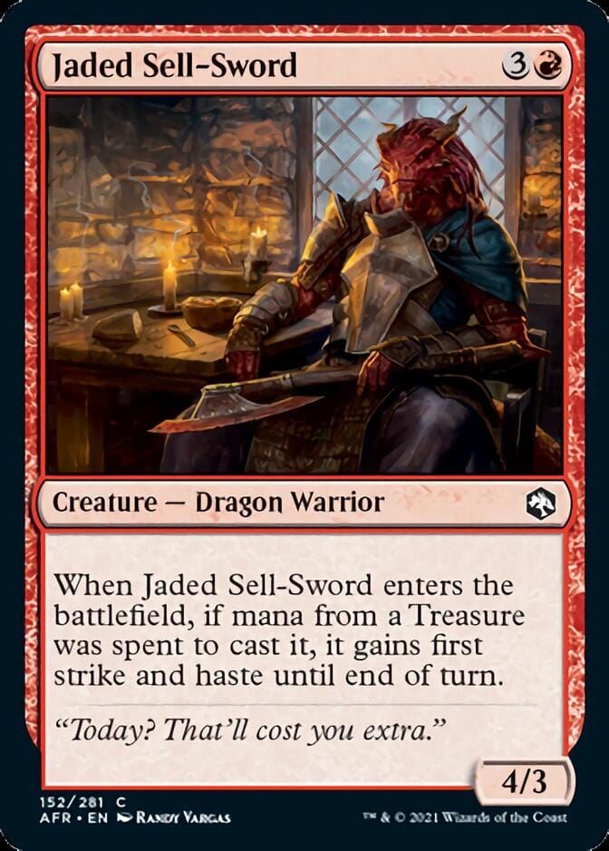 Jaded Sell-Sword [Dungeons & Dragons: Adventures in the Forgotten Realms] MTG Single Magic: The Gathering  | Multizone: Comics And Games