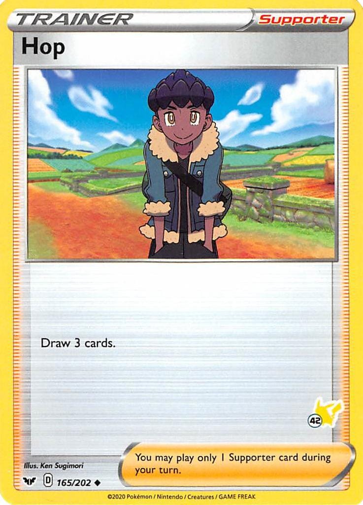 Hop (165/202) (Pikachu Stamp #42) [Battle Academy 2022] Pokemon Single Pokémon  | Multizone: Comics And Games