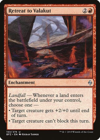 Retreat to Valakut [Battle for Zendikar] MTG Single Magic: The Gathering  | Multizone: Comics And Games