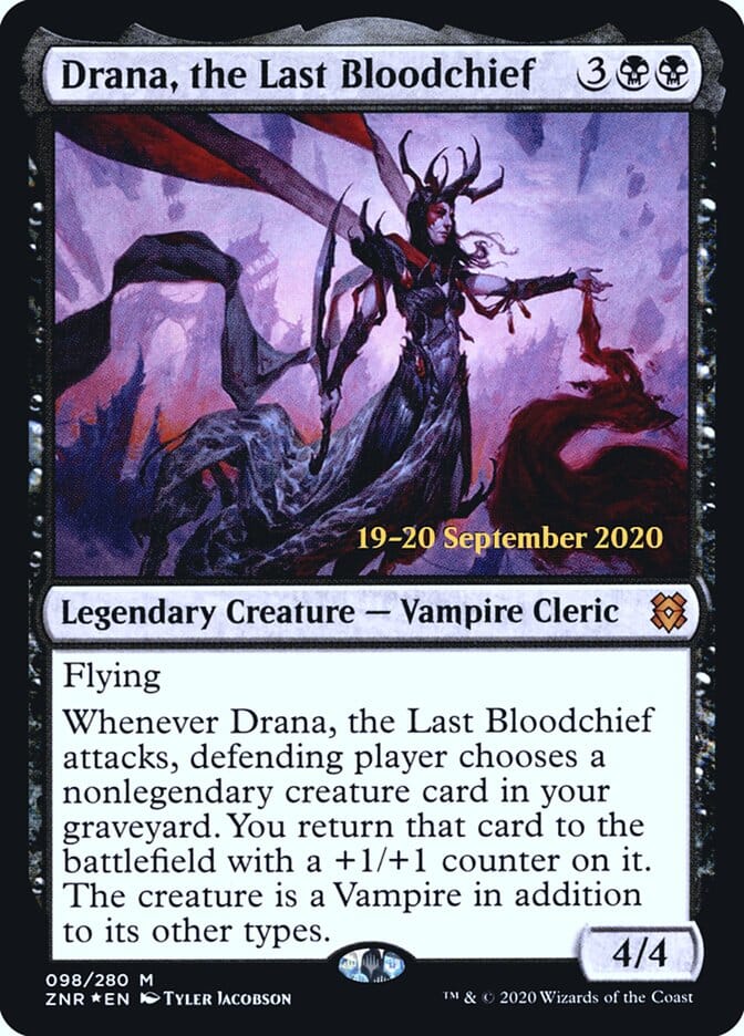 Drana, the Last Bloodchief [Zendikar Rising Prerelease Promos] MTG Single Magic: The Gathering  | Multizone: Comics And Games