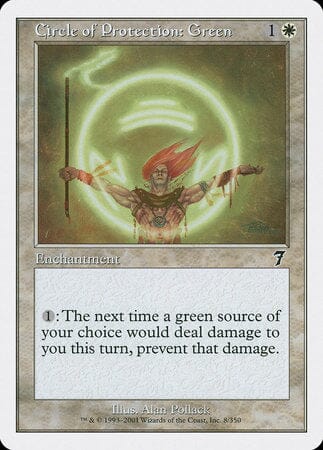 Circle of Protection: Green [Seventh Edition] MTG Single Magic: The Gathering  | Multizone: Comics And Games