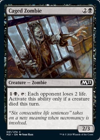 Caged Zombie [Core Set 2021] MTG Single Magic: The Gathering  | Multizone: Comics And Games