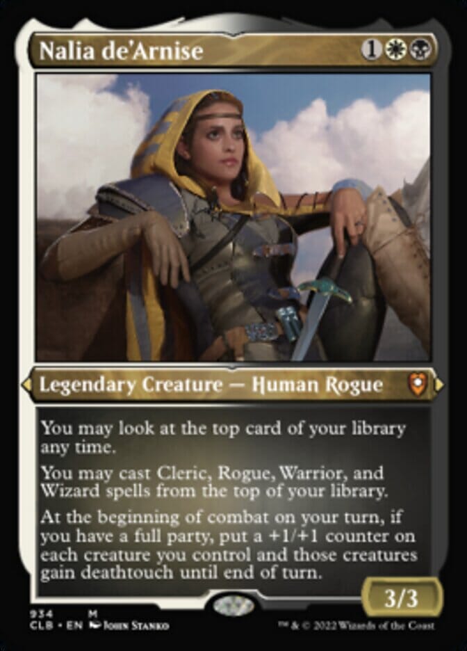 Nalia de'Arnise (Display Commander) (Foil Etched) [Commander Legends: Battle for Baldur's Gate] MTG Single Magic: The Gathering  | Multizone: Comics And Games