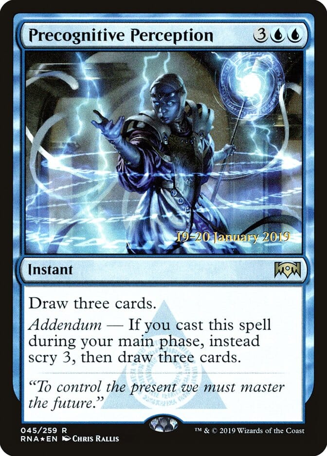 Precognitive Perception [Ravnica Allegiance Prerelease Promos] MTG Single Magic: The Gathering  | Multizone: Comics And Games