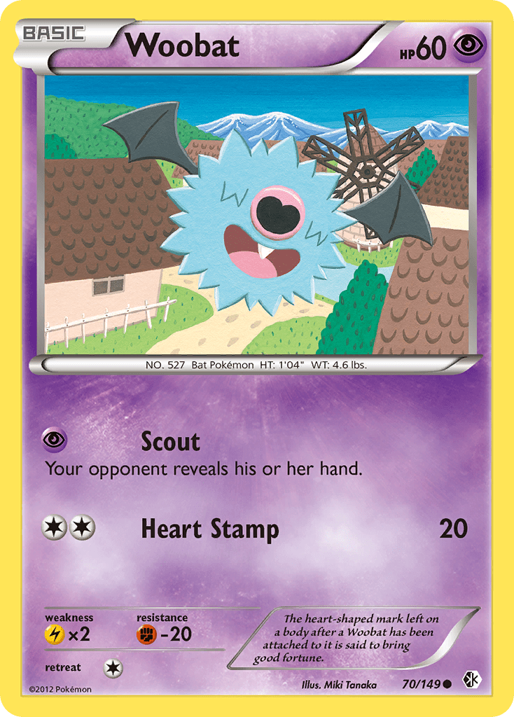 Woobat (70/149) [Black & White: Boundaries Crossed] Pokemon Single Pokémon  | Multizone: Comics And Games
