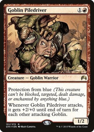 Goblin Piledriver [Magic Origins Promos] MTG Single Magic: The Gathering  | Multizone: Comics And Games