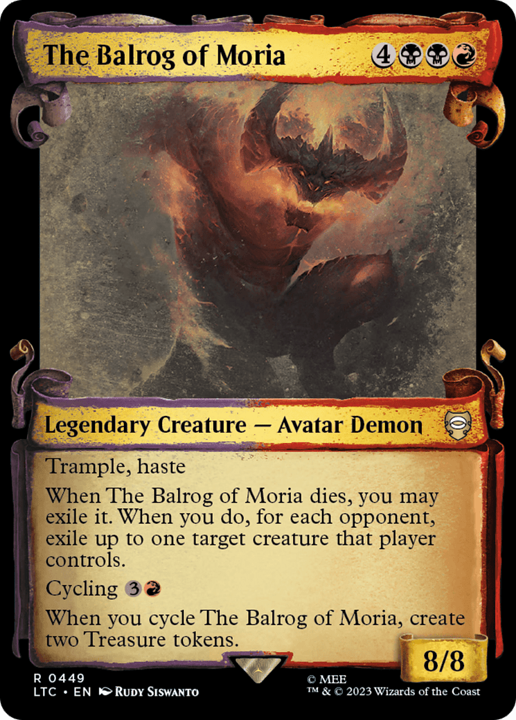 The Balrog of Moria [The Lord of the Rings: Tales of Middle-Earth Commander Showcase Scrolls] MTG Single Magic: The Gathering  | Multizone: Comics And Games