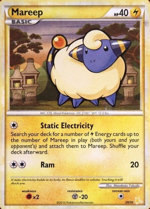 Mareep (20/30) [HeartGold & SoulSilver: Trainer Kit - Raichu] Pokemon Single Pokémon  | Multizone: Comics And Games