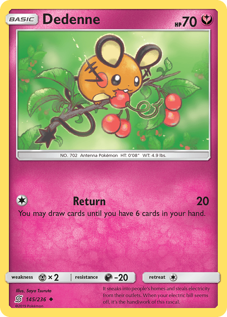 Dedenne (145/236) [Sun & Moon: Unified Minds] Pokemon Single Pokémon  | Multizone: Comics And Games