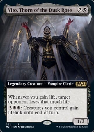 Vito, Thorn of the Dusk Rose (Extended Art) [Core Set 2021] MTG Single Magic: The Gathering  | Multizone: Comics And Games