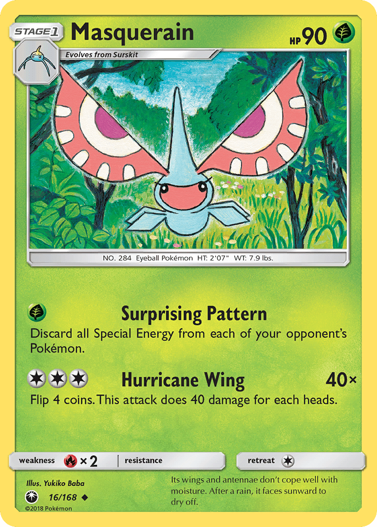 Masquerain (16/168) [Sun & Moon: Celestial Storm] Pokemon Single Pokémon  | Multizone: Comics And Games