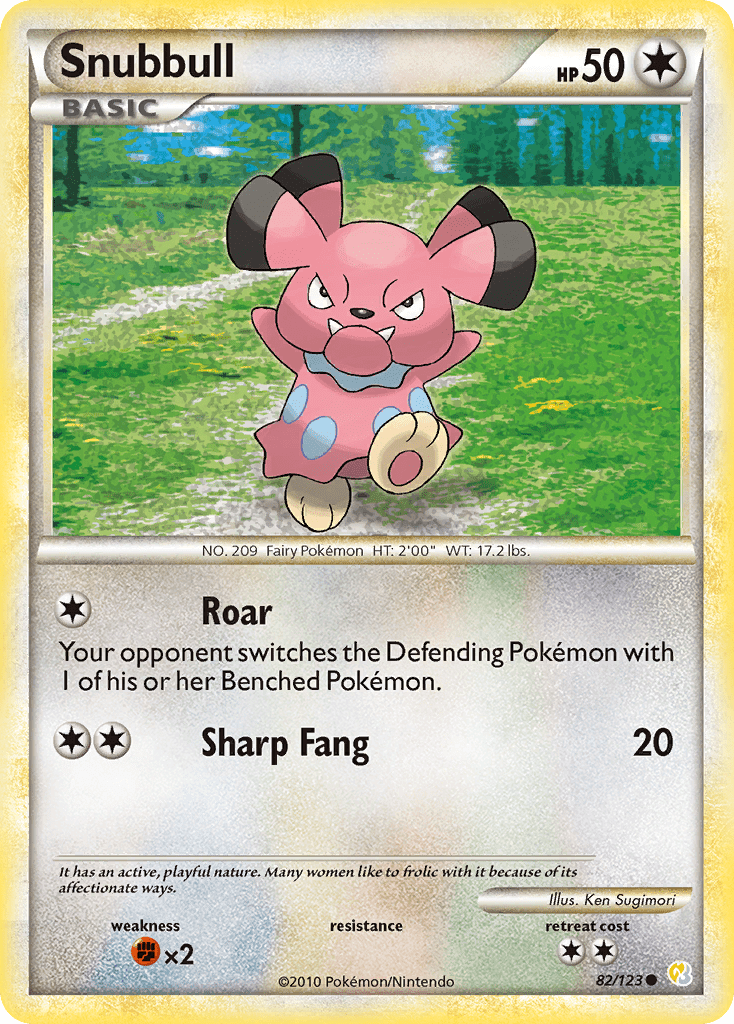 Snubbull (82/123) [HeartGold & SoulSilver: Base Set] Pokemon Single Pokémon  | Multizone: Comics And Games