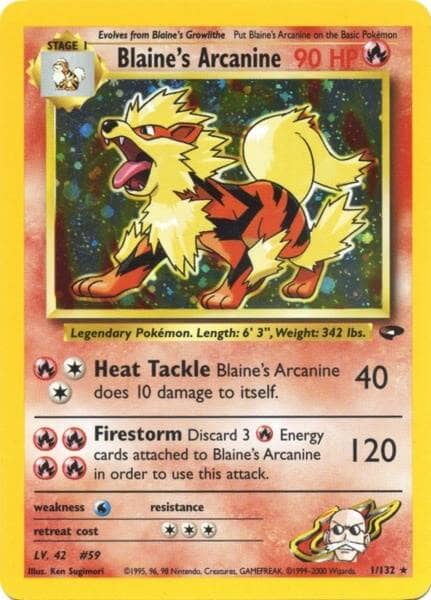 Blaine's Arcanine (1/132) [Gym Challenge Unlimited] Pokemon Single Pokémon  | Multizone: Comics And Games
