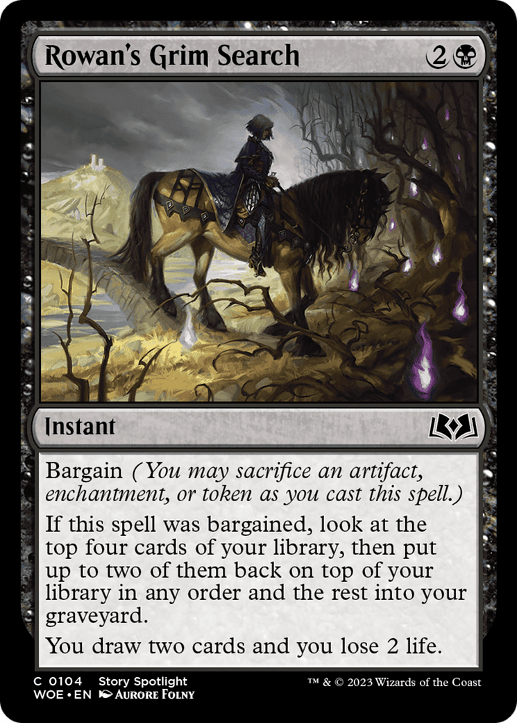 Rowan's Grim Search [Wilds of Eldraine] MTG Single Magic: The Gathering  | Multizone: Comics And Games