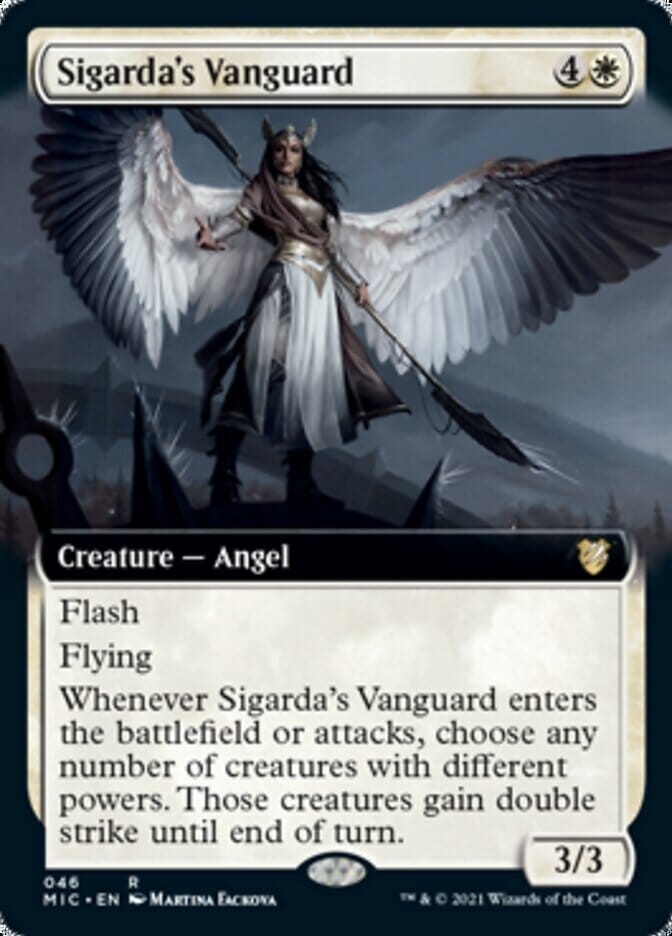 Sigarda's Vanguard (Extended) [Innistrad: Midnight Hunt Commander] MTG Single Magic: The Gathering  | Multizone: Comics And Games