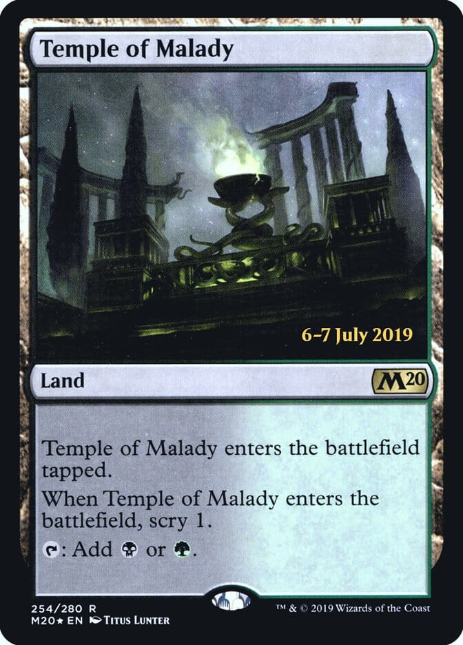 Temple of Malady [Core Set 2020 Prerelease Promos] MTG Single Magic: The Gathering  | Multizone: Comics And Games