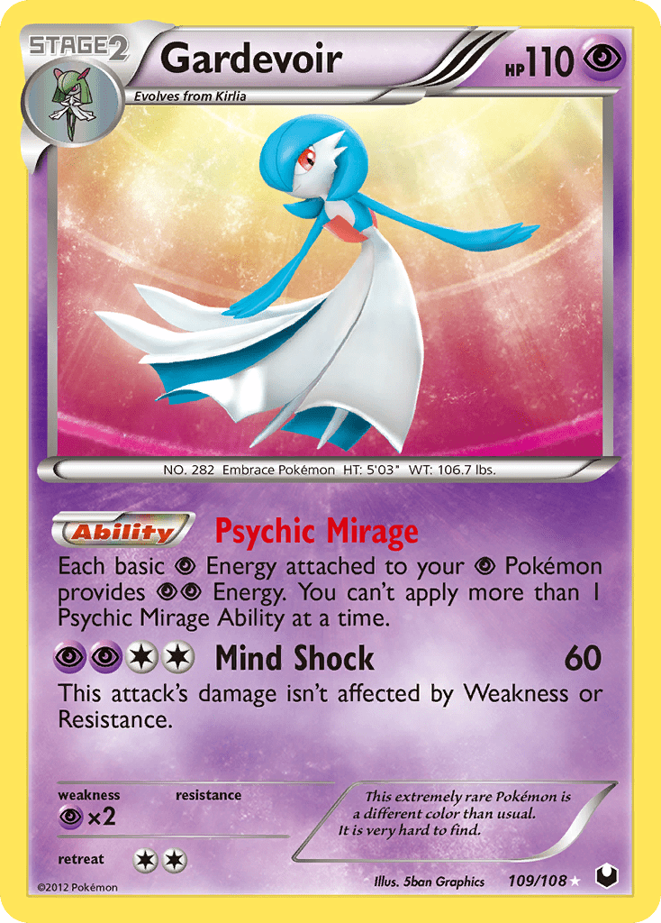 Gardevoir (109/108) [Black & White: Dark Explorers] Pokemon Single Pokémon  | Multizone: Comics And Games