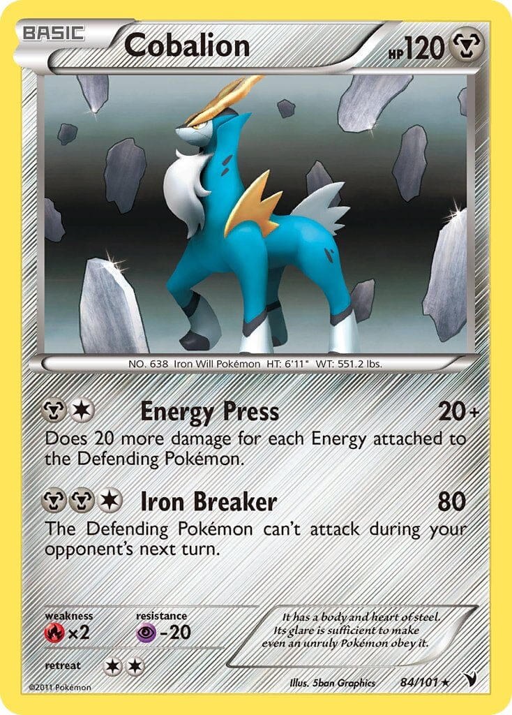 Cobalion (84/101) (Battle Arena Deck Exclusive) (Theme Deck Exclusive) [Black & White: Noble Victories] Pokemon Single Pokémon  | Multizone: Comics And Games
