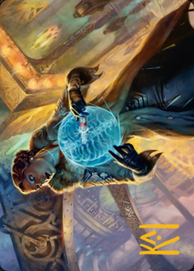 Writ of Return Art Card (Gold-Stamped Signature) [Streets of New Capenna Art Series] MTG Single Magic: The Gathering  | Multizone: Comics And Games