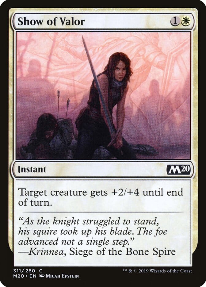 Show of Valor [Core Set 2020] MTG Single Magic: The Gathering  | Multizone: Comics And Games
