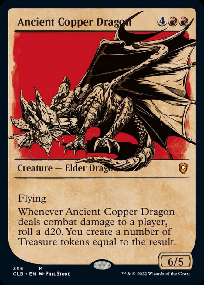Ancient Copper Dragon (Showcase) [Commander Legends: Battle for Baldur's Gate] MTG Single Magic: The Gathering  | Multizone: Comics And Games