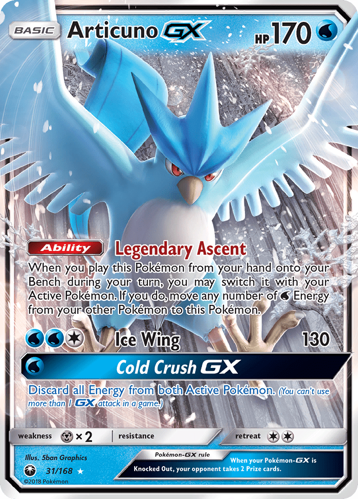 Articuno GX (31/168) [Sun & Moon: Celestial Storm] Pokemon Single Pokémon  | Multizone: Comics And Games