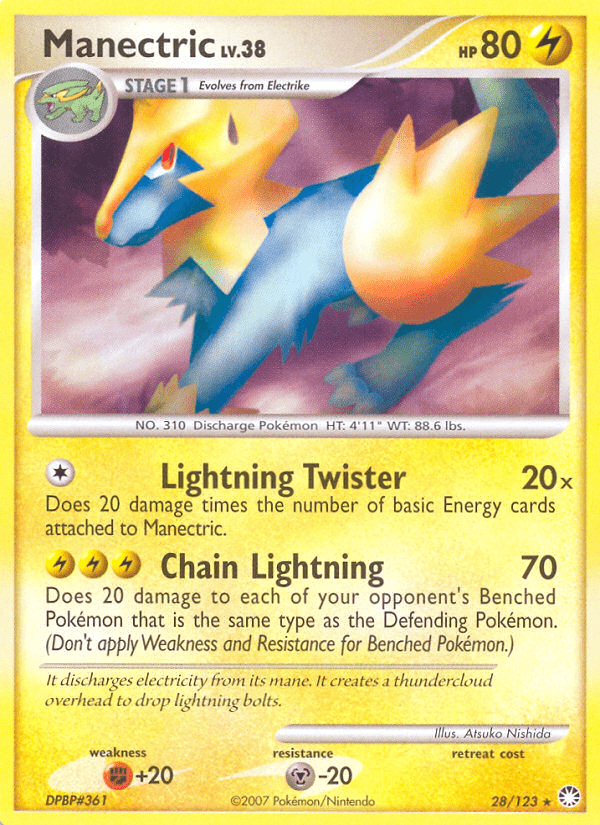 Manectric (28/123) [Diamond & Pearl: Mysterious Treasures] Pokemon Single Pokémon  | Multizone: Comics And Games