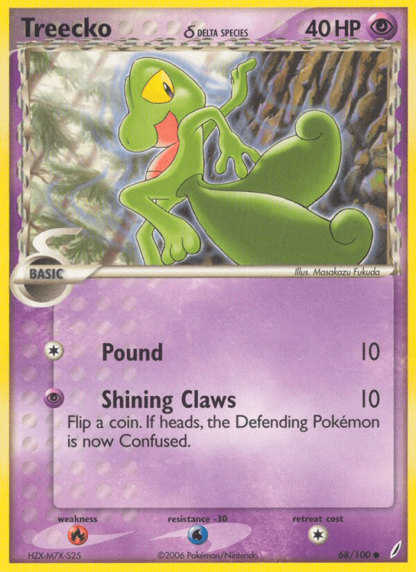 Treecko (68/100) (Delta Species) [EX: Crystal Guardians] Pokemon Single Pokémon  | Multizone: Comics And Games