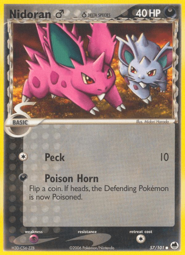 Nidoran (57/101) (Male) (Delta Species) [EX: Dragon Frontiers] Pokemon Single Pokémon  | Multizone: Comics And Games