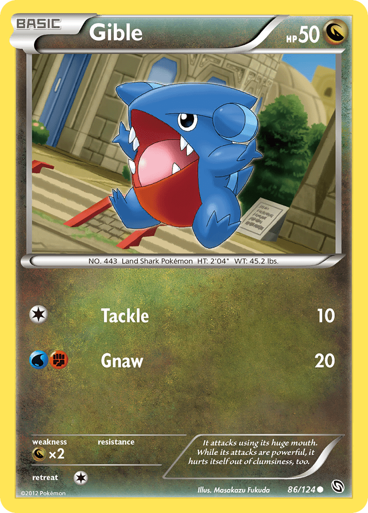 Gible (86/124) [Black & White: Dragons Exalted] Pokemon Single Pokémon  | Multizone: Comics And Games