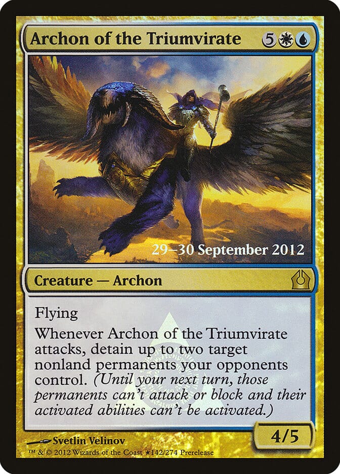 Archon of the Triumvirate [Return to Ravnica Prerelease Promos] MTG Single Magic: The Gathering  | Multizone: Comics And Games