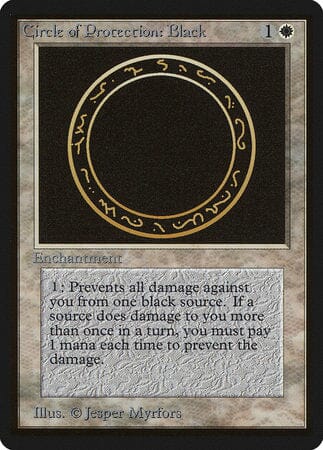 Circle of Protection: Black [Limited Edition Beta] MTG Single Magic: The Gathering  | Multizone: Comics And Games