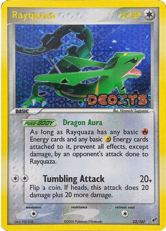 Rayquaza (22/107) (Stamped) [EX: Deoxys] Pokemon Single Pokémon  | Multizone: Comics And Games