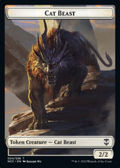 Soldier (09) // Cat Beast Double-sided Token [Streets of New Capenna Commander Tokens] MTG Single Magic: The Gathering  | Multizone: Comics And Games