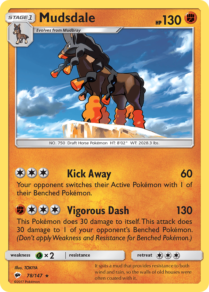 Mudsdale (78/147) [Sun & Moon: Burning Shadows] Pokemon Single Pokémon  | Multizone: Comics And Games