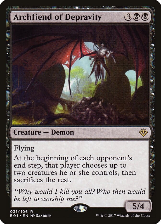 Archfiend of Depravity [Archenemy: Nicol Bolas] MTG Single Magic: The Gathering  | Multizone: Comics And Games