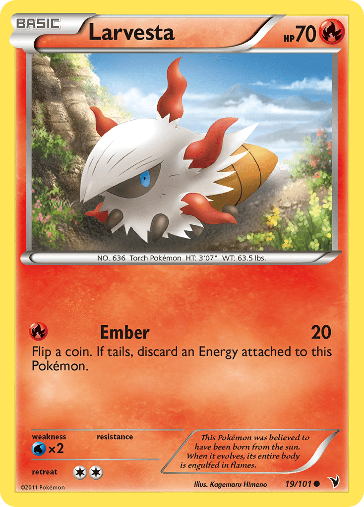 Larvesta (19/101) [Black & White: Noble Victories] Pokemon Single Pokémon  | Multizone: Comics And Games