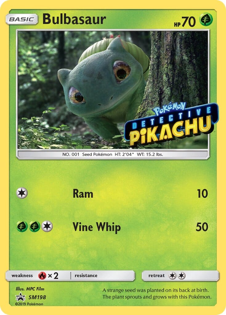 Bulbasaur (SM198) (Detective Pikachu Stamped) [Sun & Moon: Black Star Promos] Pokemon Single Pokémon  | Multizone: Comics And Games