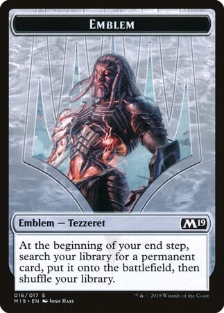 Emblem - Tezzeret, Artifice Master [Core Set 2019 Tokens] MTG Single Magic: The Gathering  | Multizone: Comics And Games