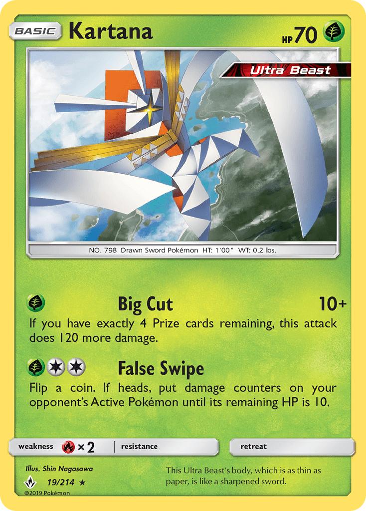 Kartana (19/214) [Sun & Moon: Unbroken Bonds] Pokemon Single Pokémon  | Multizone: Comics And Games
