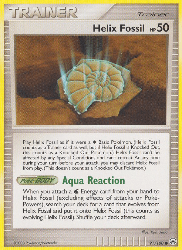 Helix Fossil (91/100) [Diamond & Pearl: Majestic Dawn] Pokemon Single Pokémon  | Multizone: Comics And Games