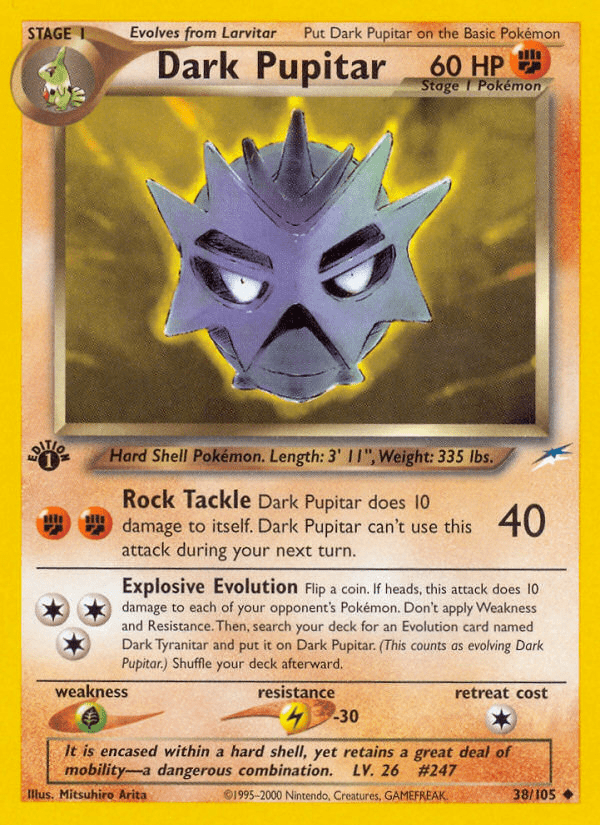 Dark Pupitar (38/105) [Neo Destiny 1st Edition] Pokemon Single Pokémon  | Multizone: Comics And Games