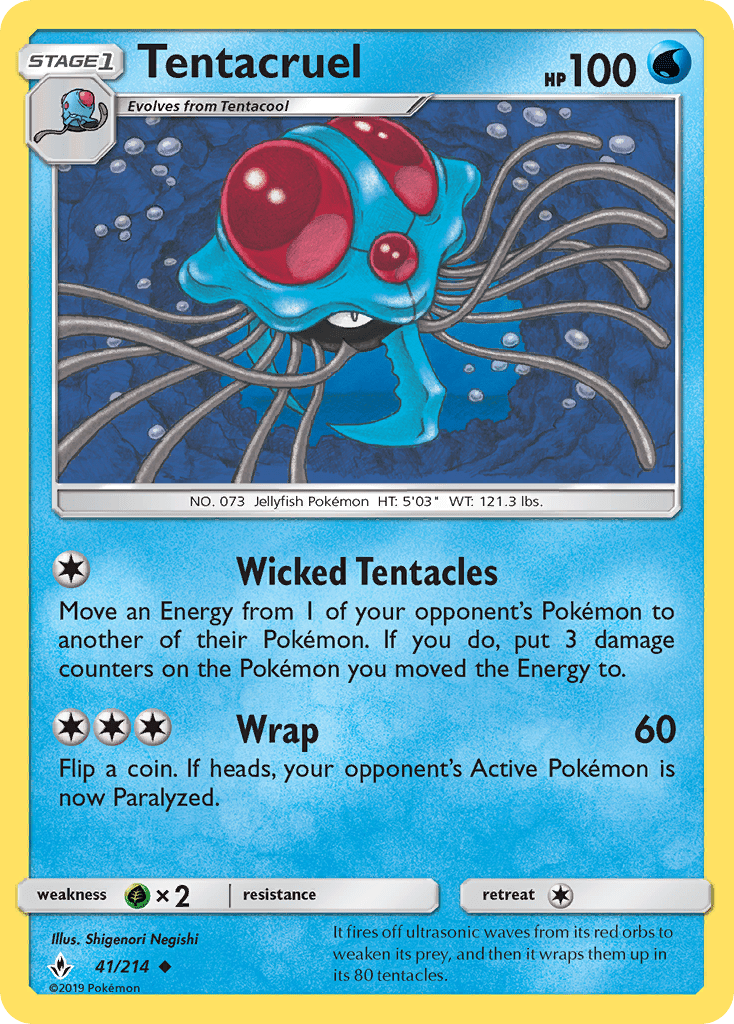 Tentacruel (41/214) [Sun & Moon: Unbroken Bonds] Pokemon Single Pokémon  | Multizone: Comics And Games