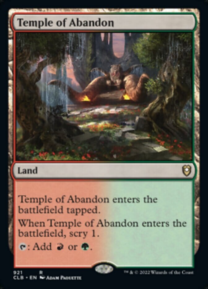 Temple of Abandon [Commander Legends: Battle for Baldur's Gate] MTG Single Magic: The Gathering  | Multizone: Comics And Games