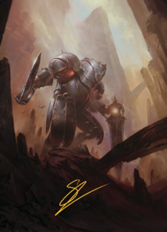 Mountain Art Card (Gold-Stamped Signature) [The Brothers' War Art Series] MTG Single Magic: The Gathering  | Multizone: Comics And Games