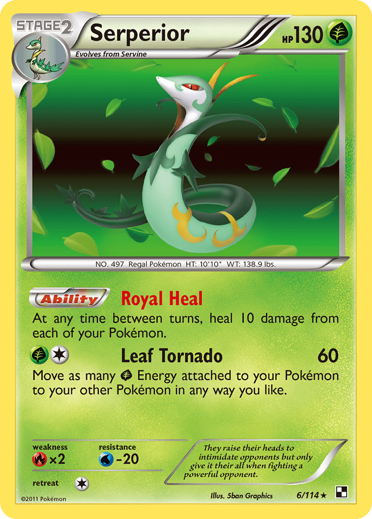 Serperior (6/114) [Black & White: Base Set] Pokemon Single Pokémon  | Multizone: Comics And Games