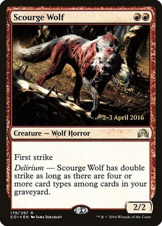 Scourge Wolf [Shadows over Innistrad Promos] MTG Single Magic: The Gathering  | Multizone: Comics And Games