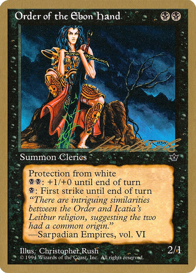 Order of the Ebon Hand (Rush) (Leon Lindback) [Pro Tour Collector Set] MTG Single Magic: The Gathering  | Multizone: Comics And Games